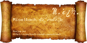 Miselbach Özséb névjegykártya